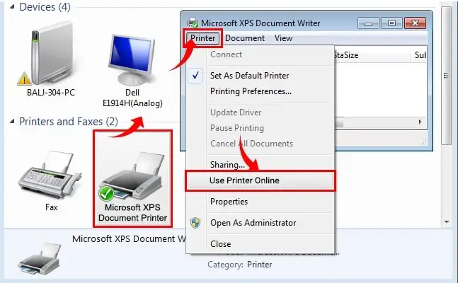 why is my lexmark printer offline